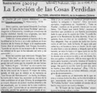 La lección de las cosas perdidas
