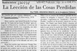 La lección de las cosas perdidas