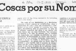 "Las Cosas por su nombre".