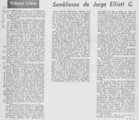Semblanza de Jorge Elliott G.
