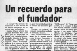 Un recuerdo para el fundador