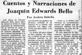 Cuentos y narraciones de Joaquín Edwards Bello
