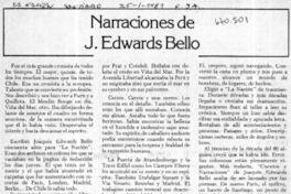Narraciones de J. Edwards Bello.
