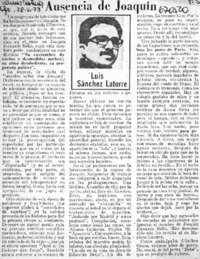 Ausencia de Joaquín