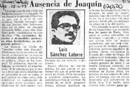Ausencia de Joaquín