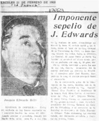 Imponente sepelio de J. Edwards.