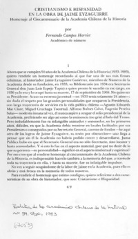 Cristianismo e hispanidad en la obra de Jaime Eyzaguirre