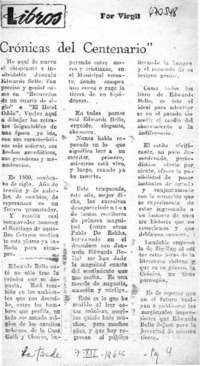 "Crónicas del centenario"