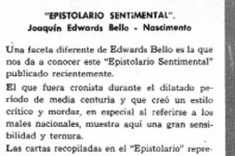 "Epistolario sentimental"