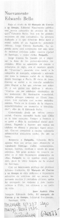 Nuevamente Edwards Bello