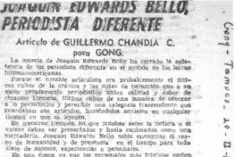 Joaquín Edwards Bello, periodista diferente