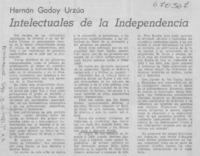 Intectuales de la Independencia.