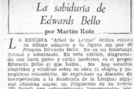 La sabiduría de Edwards Bello