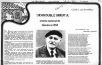 Diego Dublé Urrutia, premio nacional de literatura 1958.