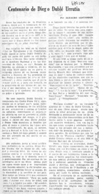 Centenario de Diego Dublé Urrutia