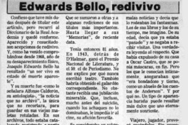 Edwards Bello, redivivo