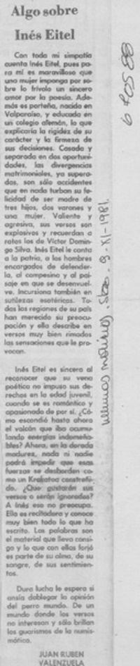 Algo sobre Inés Eitel