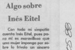 Algo sobre Inés Eitel