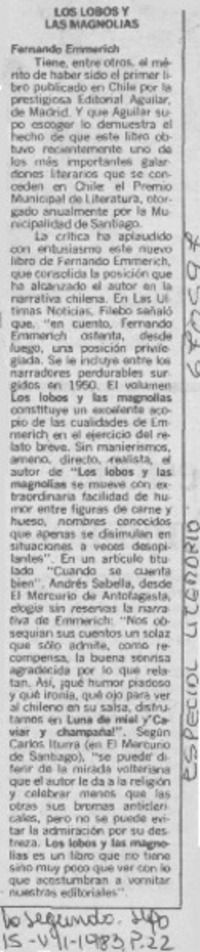 Los lobos y las magnolias.