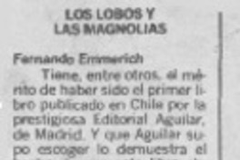 Los lobos y las magnolias.