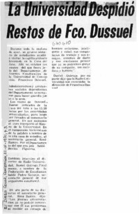 La Universidad despidió restos de Fco. Dussuel