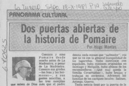 Dos puertas abiertas de la historia de Pomaire