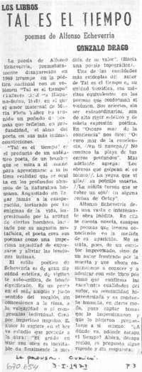 Tal es el tiempo