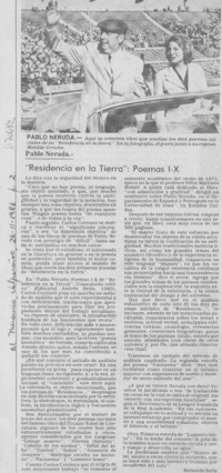 Residencia en la tierra: Poemas I-X