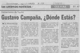 Gustavo Campaña, ¿Dónde estás?