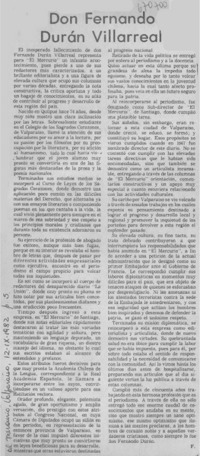 Don Fernando Durán Villarreal