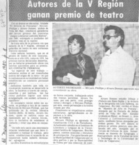 Autores de la V Región ganan premio de teatro