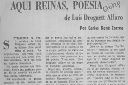 Aquí reinas, poesía