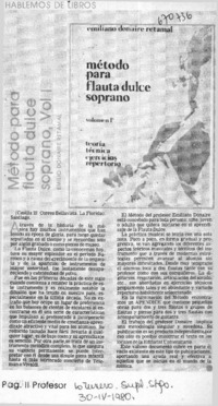 Método para flauta dulce soprano.