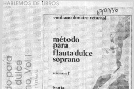 Método para flauta dulce soprano.
