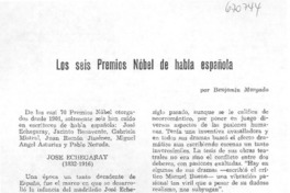Los Seis premio Nóbel de habla española