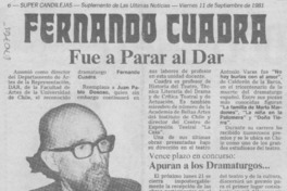 Fernando Cuadra fue a parar al Dar.