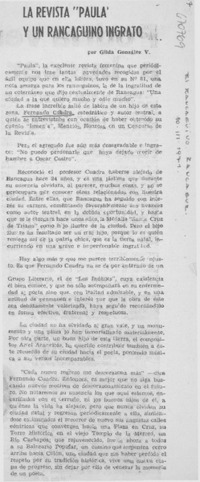 La revista "Paula" y un rancagüino ingrato