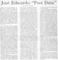 José Edwards, "Post data"