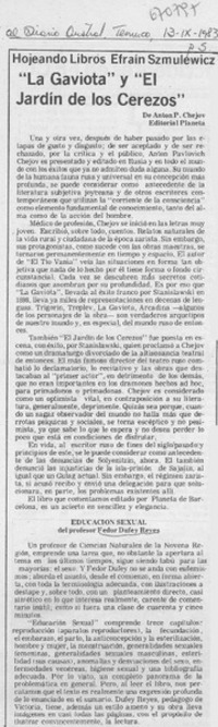 La gaviota" y "El jardín de los cerezos"