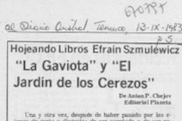 La gaviota" y "El jardín de los cerezos"