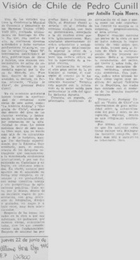 Visión de Chile de Pedro Cunill