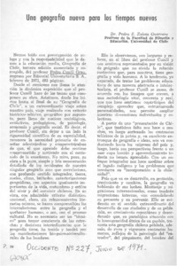 Una geografía de nueva para los tiempos nuevos