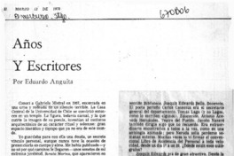 Años y escritores