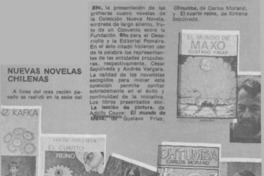 Nuevas novelas chilenas.