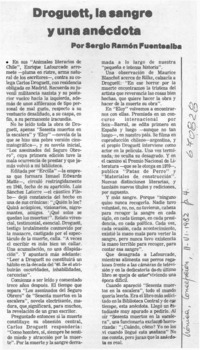 Droguett, la sangre y una anécdota