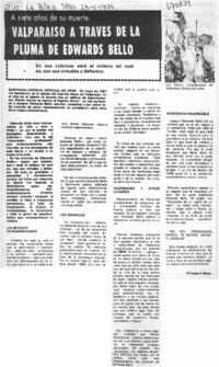 Valparaíso a través de la pluma de Edwards Bello