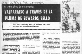 Valparaíso a través de la pluma de Edwards Bello