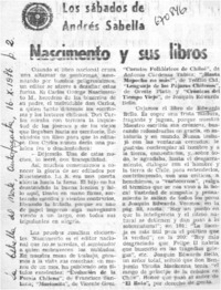 Nascimiento y sus libros.