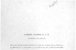 Discurso pronunciado durante el acto de entrega de la Medalla de Honor de la Academia a la familia de don Jaime Eyzaguirre