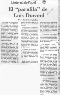El "paralila" de Luis Durand
